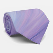 Verloopblauw, Paarse Abstracte Wavy Patroon Stropdas (Opgerold)