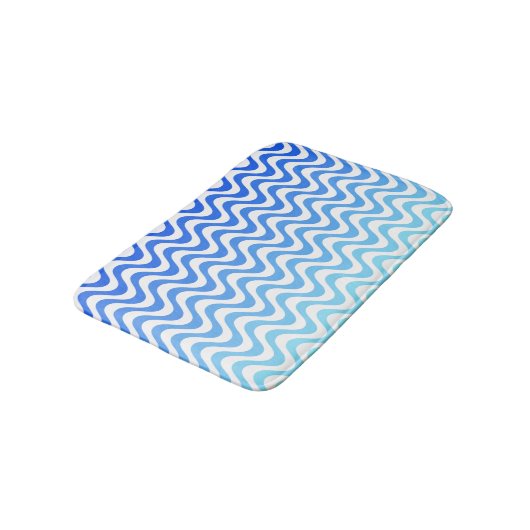 Verloopblauwe golven badmat (Gekanteld)