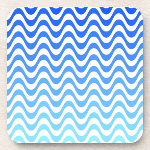 Verloopblauwe golven bier onderzetter