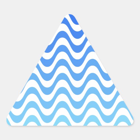 Verloopblauwe golven driehoek sticker (Voorkant)