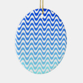 Verloopblauwe golven keramisch ornament (Rechts)