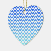 Verloopblauwe golven keramisch ornament (Links)