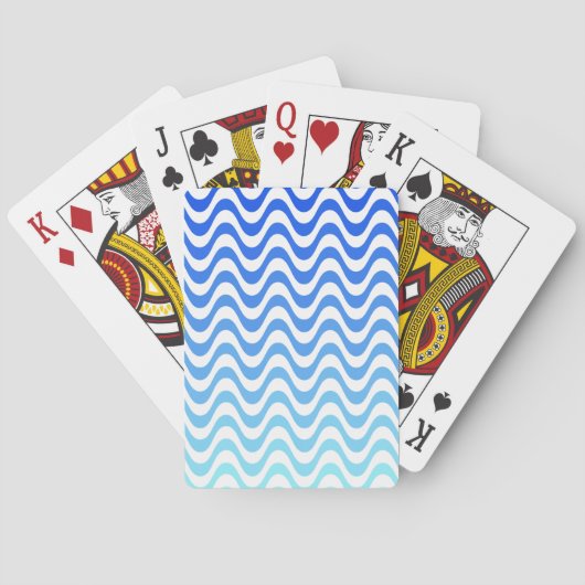 Verloopblauwe golven speelkaarten (Achterkant)