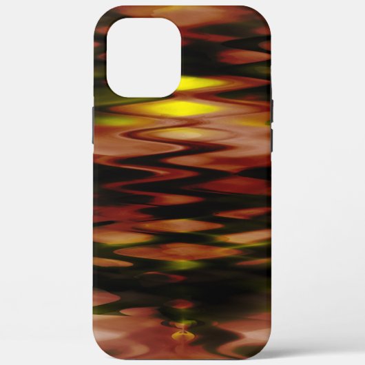Verloopbruin tot geel vormend abstract zigzag Case-Mate iPhone case (Achterkant)