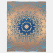 Verloopbruine bronzen zijdevormig sierdeksel fleece deken (Voorkant)