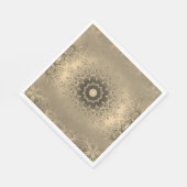 Verloopbruine bronzen zijdevormig sierdeksel servet (Hoek)