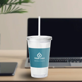 Verloopend Turquoise Gezondheidslogo Merkpromotie  Acryl Drinkbeker