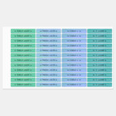 Verloopgroene blauwe kleur Gecodeerde waterdichte  Labels (Vel)