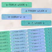 Verloopgroene blauwe kleur Gecodeerde waterdichte  Labels