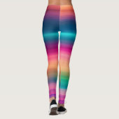 Verlooppatroon lijn regenboogtextuur leggings (Achterkant)