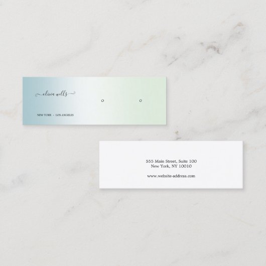 Verloopscript dat Weergave verdient mini Visitekaartje (Voorkant / Achterkant)