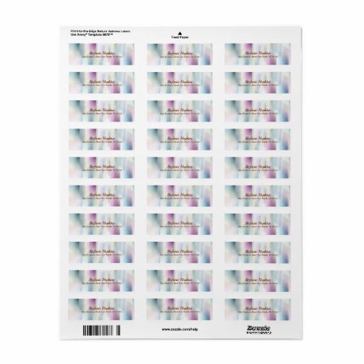 Verloopscript plakken Aangepaste naam Terugkeeradr Etiket (Full Sheet)