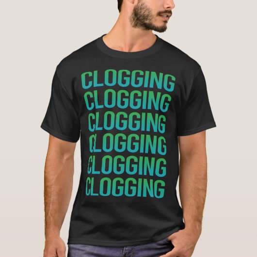 Verlooptekst verstoppen Clog Clogger T-shirt (Voorkant)