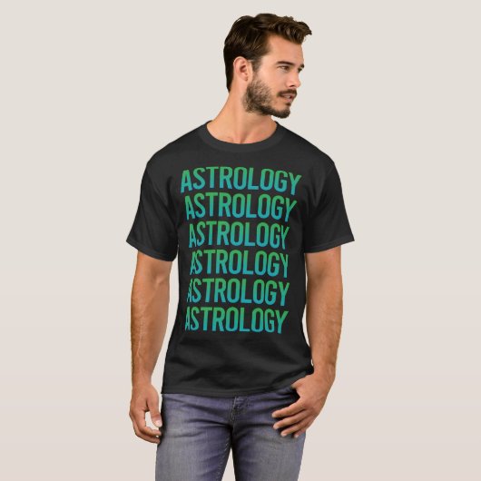 verlooptekstastrologie t-shirt (Voorkant volledig)
