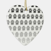 Verloopverf afdrukken in zwart-wit en grijs keramisch ornament (Rechts)