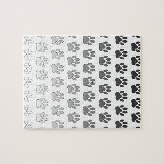 Verloopverf afdrukken in zwart-wit en grijs legpuzzel (Horizontaal)