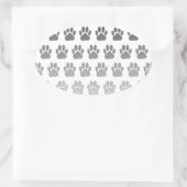 Verloopverf afdrukken in zwart-wit en grijs ovale sticker (Tas)