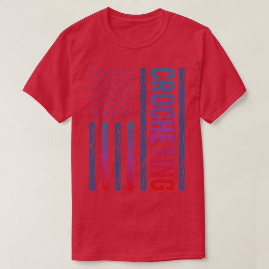Verloopvlag haakwerk t-shirt (Design voorkant)