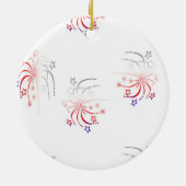 Verloopvuurwerk op wit keramisch ornament (Achterkant)