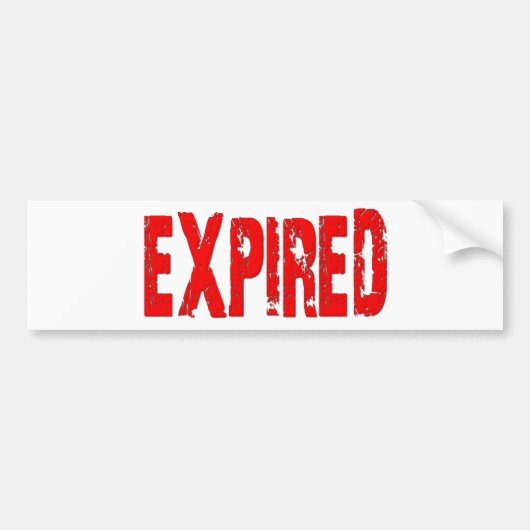 Verlopen Bumpersticker (Voorkant)