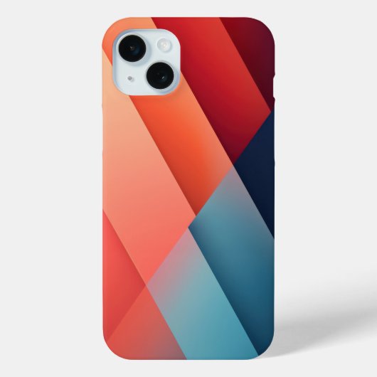 Verlopen in rood en blauw Case-Mate iPhone case (Achterkant)