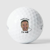"Verloren Bal" Grappige Golfer Gezicht - Grappige  Golfballen (Voorkant)