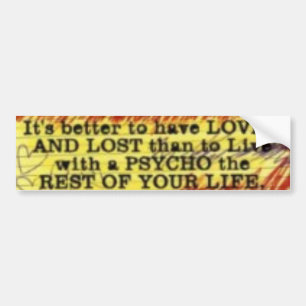 verloren bumpersticker