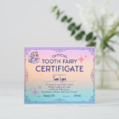 Verloren eerste tandenfee certificaat (Staand voorkant)