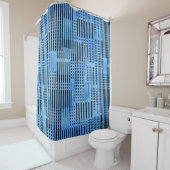 Verloren en Gevonden Gestreept Patroon Douchegordijn (In situ)