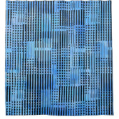 Verloren en Gevonden Gestreept Patroon Douchegordijn (Voorkant)