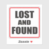 Verloren en gevonden teken sticker (Vel)