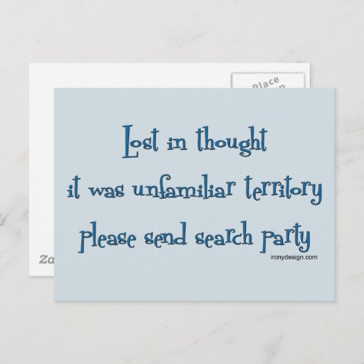 Verloren gedachte briefkaart (Voorkant / Achterkant)