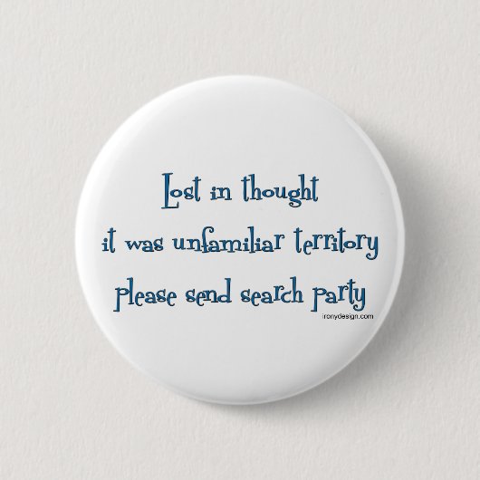 Verloren gedachte ronde button 5,7 cm (Voorkant)