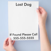 Verloren Hond Poster Flyer (Hand)