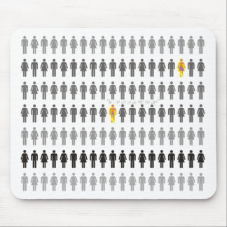 Verloren in de Crowd Mousepad Muismat