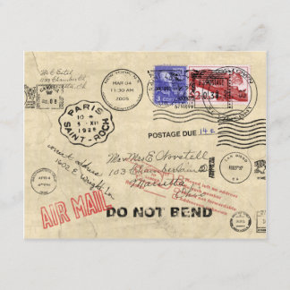 Verloren in de postuitnodiging kaart