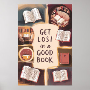 Verloren in een goed boek poster