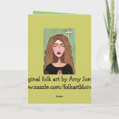 Verloren in Gebed - het wenskaart van het Kaart (Achterkant)