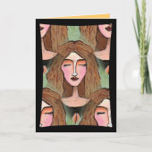 Verloren in Gebed - het wenskaart van het Kaart (Voorkant)