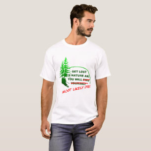 Verloren in het bos Grappige T-shirt