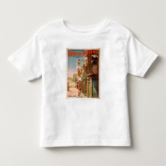 Verloren in het woestijn-Arabisch theatrisch Poste Kinder Shirts (Voorkant)