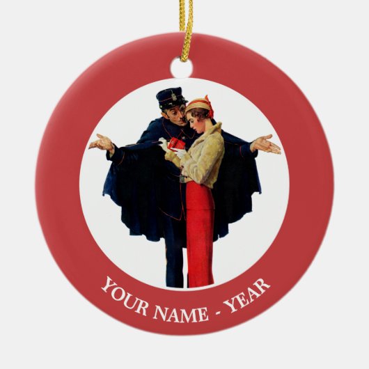 Verloren in Parijs Keramisch Ornament (Voorkant)