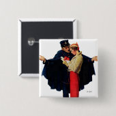 Verloren in Parijs Vierkante Button 5,1 Cm (Voorkant /achterkant)