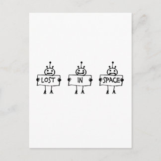 Verloren in ruimte briefkaart