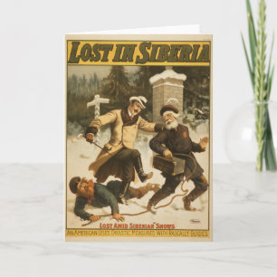 Verloren in Siberië, circa 1898. Kaart