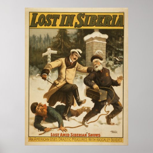 Verloren in Siberië, circa 1898. Poster (Voorkant)