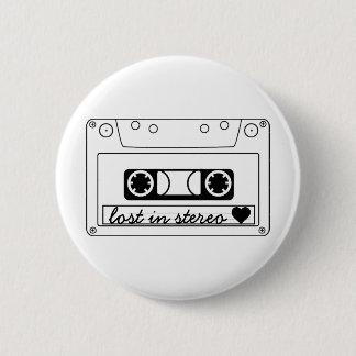 Verloren in stereoklassieke Cassettebandje Ronde Button 5,7 Cm