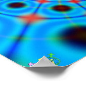 Verloren kleur. poster afdruk fractaal gat (Hoek)