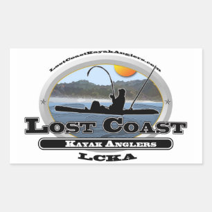 Verloren kust Kayak Angler Rechthoekige Sticker