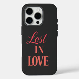 Verloren liefde romantische typografie iPhone 16 pro hoesje